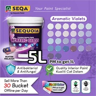 ( Violet / Ungu )5L💥Sequoia Acrylic Interior Gloss 💢 Cat Kilat Dinding