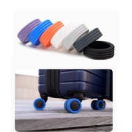 4 Pieces Luggage Wheels Protector Silicone Wheels Caster Shoes Travel Luggage Suitcase Reduce Noise Wheels Guard Cover Accessories