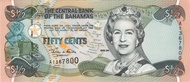 Bahamas 50 Cents 2001 Queen Elizabeth II UNC