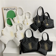 Bag Women 2024 Style ICARE Large LOGO TOTE Bag Retro Rhombus TOTE One-Shoulder Underarm Bag Mommy Ba