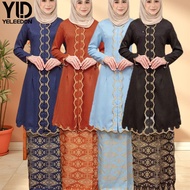 Baju Kebarung Lubah Modern Nikah/Tunang KEBARUNG SONGKET TABUR  Kebaya Batik Sulam Ironless Kurung B