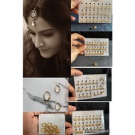 Nath clip / nath nose / nose earrings / Indian accessories / Indian jewelry / chain nose earrings