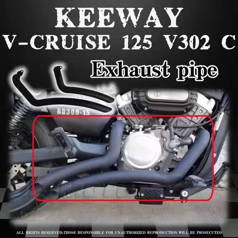 Motorcycle modified exhaust pipe BD300 retro style exhaust pipe with muffler FOR Keeway V Cruise 125