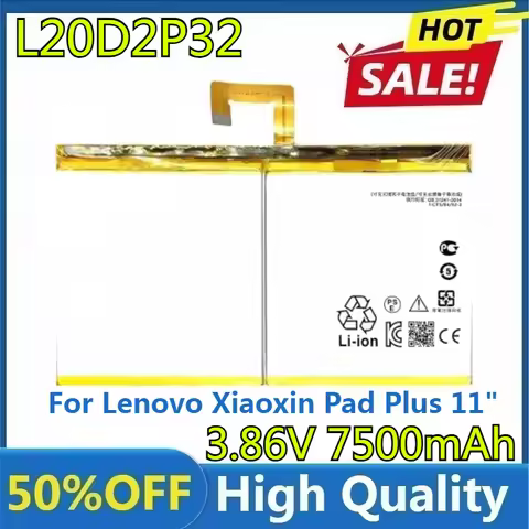 New High Quality L20D2P32 Battery for Lenovo Xiaoxin Pad Plus 11" TB-J607F /Pro 11.5" TB-J716F J607
