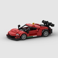 MOC Ferrari 296 GT3 Sports Cars Building Blocks Bricks Toys For Kids Boys & Girls Compatible With Le