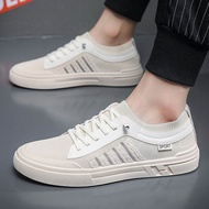 Men's Casual Sneakers 2023 Autumn Breathable Slip-on Lofter Flying Woven Shoes Youth Work Safety Shoes Driving Shoes