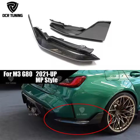 For 2021- 2025 BMW M3 G80 Mp Style Competition Real Dry Carbon Fiber Corner Extension Spats Rear Bum