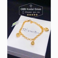 EMAS 375 RANTAI TANGAN BUDAK 375 GOLD BRACELET T109C