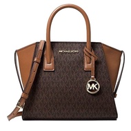 Michael Kors Signature Small Avril Top Zip Satchel Bag In Brown 35F1G4VM2B 100% Authentic(SALE)
