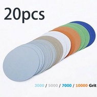 【SUFA】20pcs and 5 Inch 3000 5000 7000 10000 Grit Sand Paper Sanding Discs
