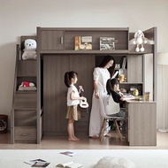 Pre order-Double Decker Bed Loft Bed Bunk Bed for Adult Small Apartment Day Bed Double Bed with Desk