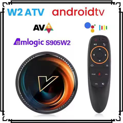 VONTAR W2 ATV androidtv 11.0 Smart TV Box Amlogic S905W2 Google Voice Input 8K Video 4K 60fps AV1 Du