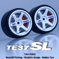 JV Wheels Diecast Rubber Tires model JV-09 TE37 SL