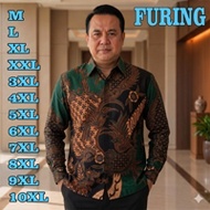 KEMEJA [ FULL FURING ] PRIMIUM LINED BATIK SHIRT JUMBO SIZE M, L, XL, XXL, XXXL/ 3XL.4XL.5XL.6XL.7XL