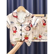 kids pyjamas Ice Silk Summer Short-Sleeved Crayon Shin-Chan Air Conditioning Paja