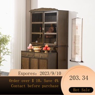 NEW New Portable Chinese Style Buddha Cabinet with Door Clothes Closet Household Small Apartment Buddha Shrine Altar G