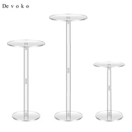 Devoko Clear Flower Stand Pillar Column Stand Elegant Modern Transparent Table