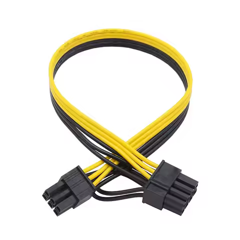 1PC 6 Pin Feamle To 8 Pin Male PCI Express Power Converter Cable CPU Video Graphics Card 6Pin To 8Pi