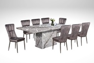 Adana 8 Seater Marble Dining Set / Meja Makan Batu Marmar