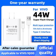 [Charging Cable + Charger] ViVO 44W Super Charge, Type-C Fast Charging Data Cable