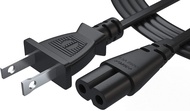 Long 6 Ft 2 Prong Ac Wall Cable 2 Slot Power Cord for PS5 PS4 Slim PS3 PS2 Xbox One S Led LCD Tv Sam