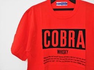 【古著S】日本製🔵SUNTORY COBRA 短袖T恤🔵M號 L號 三得利 威士忌 日系 上衣 紅色 復古 男生