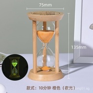 New Wooden Hourglass Timer Luminous Sandglass Ornament for Study3/10/15/30Minute Creative Holiday Gi
