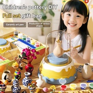 Kids DIY Toys Ceramic Pottery Machine Diy Clay Machine Kids Art & Craft Pottery Wheel Set Creative C