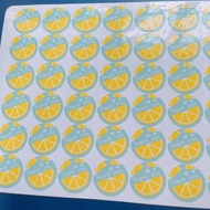 柳橙 謝謝 thank you 圓形貼紙 2.5cm 40枚 少量訂購區