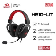 Redragon ZEUS H510-LIT Wired Gaming Headset 53MM Audio Driver Detachable Mic Compatible PS4/3 Xbox