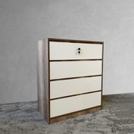 VHIVE Nora 80cm Chest of Drawers with Lock (Dresser Drawer Chest Storage Cabinet Cupboard)
