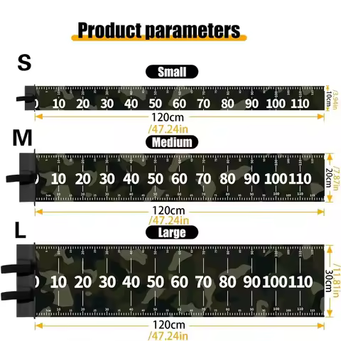 1PC 43inch/109cm Waterproof PVC Fishing Ruler – Durable Flexible Measuring Tape for Boat Kayak Marin