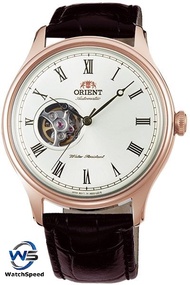 Orient FAG00001S0 Analog Automatic Open Heart Silver Dial Brown Leather Men's Watch