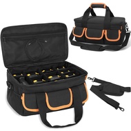 Battery Storage Carrying Bag with 11 Removable Dividers Compatible with DEWALT 20V 60V 2.0/3.0/4.0/5