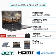 ACER ASPIRE 3 SLIM A314-22 AMD RYZEN 5-3500U 12GB 256GB 14" WIN10 R7EC