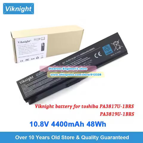 Viknight PA3819U-1BRS PA3817U-1BRS Battery 10.8V 4400mAh for Toshiba Portege M800 Qosmio T550 Satell