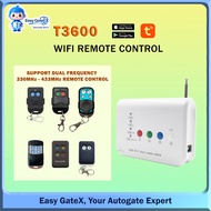 Tuya WiFi Remote Control T3600 4CH – 2-Way Wireless Gate Opener with Door Magnetic Sensor | Supports