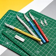 【ALC】Utility Exacto Knife Set with A5 PVC Cutting Mat for DIY Projects Sharp & Durable