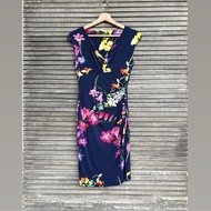 Dress Midi Bodycon Floral Ralph Lauren Preloved
