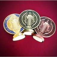 Benedictine Medal Round With Stand For Cars and Tables