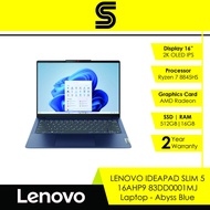 LENOVO IDEAPAD SLIM 5 16AHP9 83DD0001MJ Laptop (16"/OLED 2K IPS/R7-8845HS/AMD Radeon/512GB SSD/16GB 