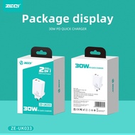 BDOU UK033 2IN1 30W USB+Type C FAST Charger PD Fast Charge Phone QC 3.0