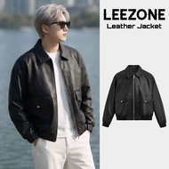 LeeZone Men's BOXY Form PU LeatherJacket | BOXY PU