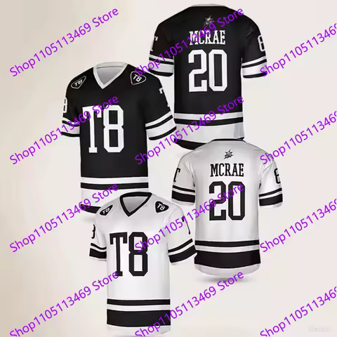2025 Hot New Men Women Tate McRae T8 V-Neck Football Jersey Tate McRae Concert Tee Summer Breathable