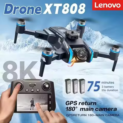 Lenovo XT808 GPS Drone 4K Professional HD Dual Camera Dron Brushless Motor 5G WIFI FPV Foldable RC Q