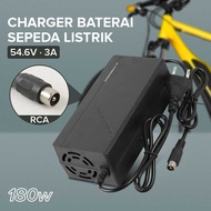 JNENCONN Electric Bike Scooter Battery Charger Adapter RCA 54.6V 3A - 48V3A