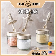 🏠READY STOCK🏠Seasoning Bottle with Spoon Glass Seasoning Bottle Salt Condiment Bottle Spice Bottle S