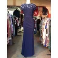 NAVY BLUE LONG GOWN NINANG GOWN DRESS BRIDESMAIDS DRESS