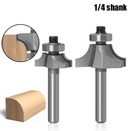 1Pc 1/4" 1/2" Shank Round Over Edging Router Bit - 1/8" Radius Woodworking cutter