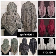 Hijab Segi Empat Voal Motif Pegunungan Jumbo Premium 130x130 / Jilbab